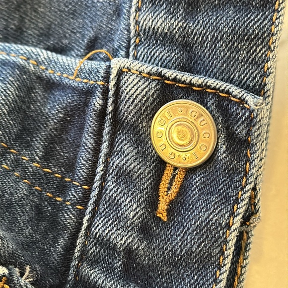 100% authentic Gucci Jeans 👖with Gucci red and green trim on cuffs - Picture 3 of 14